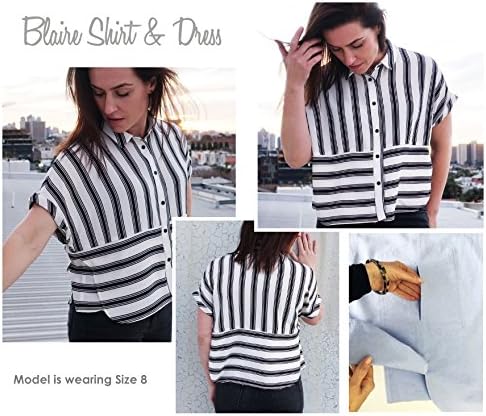 Style Arc Sewing Pattern - Blaire Shirt or Dress (Sizes 04-16)