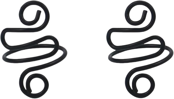 2Pcs Crochet Rings for Finger, Adjustable Open Yarn Guide Crochet Tension Ring for Crocheting Knitting Accessories Supplies Metal Yarn Tension Loop Ring for Finger (Black), SATONBEYI