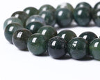 90PCS 4mm Natural Green Moss Agate Beads Gemstone Round Loose Spacer Beads for Jewelry Making DIY Bracelet Necklace Earrings 15" Inch(Moss Agate Beads, 4mm)