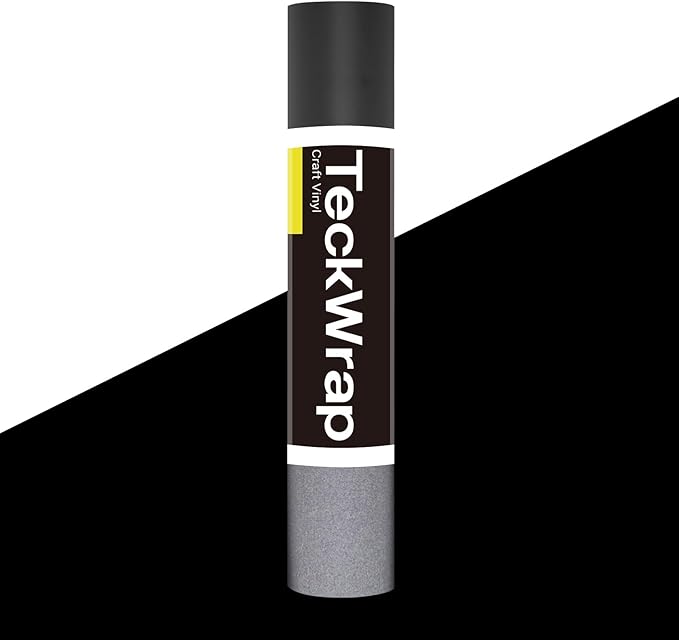 TECKWRAP Black Reflective Chrome Adhesive Vinyl Flashlight Sensitive Vinyl for Crafts, Decals, Bikes, Motorcycles, Helmets, Mailbox, Reflective Tape, 1ftx5ft, Ink Black
