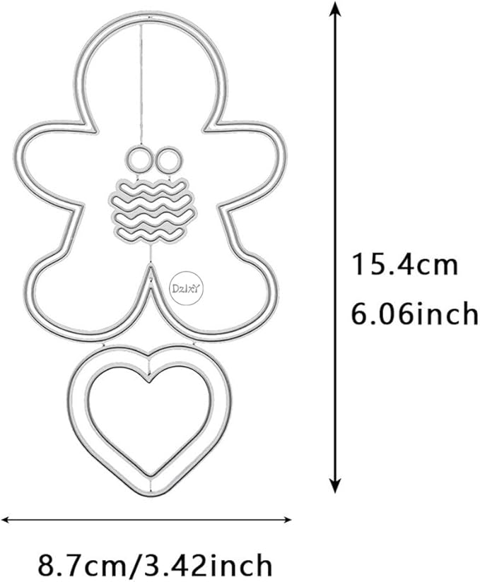 DzIxY Patchwork Christmas Character Dolls Heart Metal Cutting Dies for Card Making Kit Embossing Paper Die Cuts Set Scrapbook Stencils Supplies Machine Templates