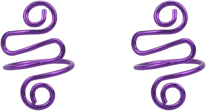 2Pcs Crochet Rings for Finger, Crochet Tension Ring for Crocheting Open Adjustable Yarn Guide Crochet Tension Ring Crochet Accessories Knitting Loop Ring for Finger (Purple), SATONBEYI