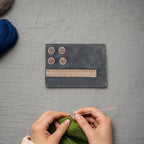 Earssa Knitting Pattern Holder,Knitting Chart Holder,Magnetic Crochet Knitting Chart Holder Knitting Accessories Foldable Knitting Chart Keeper with Ruler for Fixed Crochet Pattern (Grey)