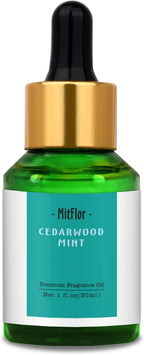 Cedarwood Mint Fragrance Oil, MitFlor Single Scented Oil, Premium Grade Fragrance Oil for Candle Making, Soap Making Scents, Large Size Aromatherapy Oil, Forest Scents for Home Fragrance, 30ml