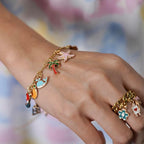 FabuLove Charm Jewelry Kit - DIY Necklace, Bracelet & Ring Set with 100+ Charms, Tools & Jump Rings | Personalized Accessories for Women | Fun Craft Activity for Friends & Family (Gold)