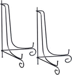 (2 pack)Iron Display Stand Large Black Iron Easel Plate Display Photo Holder Stand, Displays Picture Frames,Decorative Plates, Tablets and Art 17 Inch