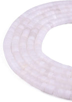 Natural White Agate Spacer Beads Caps Loose Semi Gemstone for Beading Jewelry Making 6mmx3mm 38cm