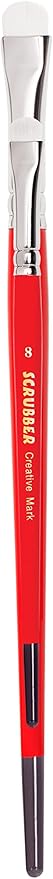 Creative Mark Scrubber Watercolor Brushes - Professional Watercolor Brushes for Scrubbing, Blotting, Re-Shaping Edges, and More! - # 8
