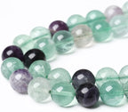 90pcs 4mm Natural Stone Beads Fluorite Gemstone Round Loose Beads for Jewelry Making DIY Bracelet Necklace 15"(Green Fluorite, 4mm)