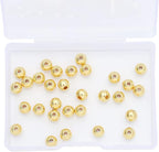 14K Gold Plated Round Spacer Beads 6mm 30pcs for Jewelry Making Findings Non Tarnish