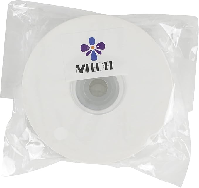 MEEDEE Silver Wired Woven Metallic Ribbon - 1 inch Silver Wired Ribbon for Gift Wrapping, Gift Bows, DIY Crafts, Graduation Baskets, Wedding, Party Decorations (25 Yards)