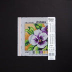 Wizardi Needlepoint Canvas for halfstitch Without Yarn Pansy 2757D Orchidea