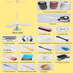 Industrial Overlock Machine & Sergers - Heavy Duty Fabric, Adjustable Speed, Foot Switch, Symmetrical Drilling, Includes Accessories, Perforated Bead Size: Φ3-Φ4mm, Blue