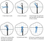 Latch Hook Pillow Kits for DIY Throw Pillow Cover, Cute Life Tree Pattern Sofa Cushion Cover Latch Hook Craft Kits with Printed Canvas for Beginners Kids Adults - 17 x 17 Inch