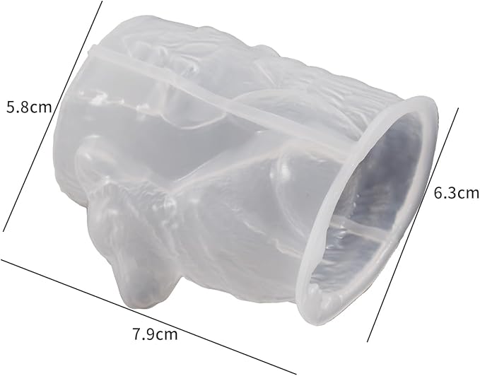 Wolf Cylinder Animal Resin Casting Silicone Mold for Home Decor & Candle Making Wave Spiral Mold