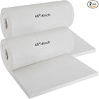 Amylove 2 Pcs Ceramic Fiber Insulation Blanket 48 x 16 x 1 Inch High Density Heat 2600f High Temperature Insulation for Stoves, Kilns, Forges, Fire Bricks, Boilers, Pizza Ovens