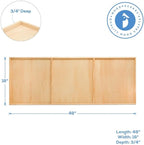 Painting Panel 18 x 48 x 1-1/2-inch, Pack of 5 Large Wood Canvas Boards for Painting, Blank Sign for Wall Art Sets, by Woodpeckers