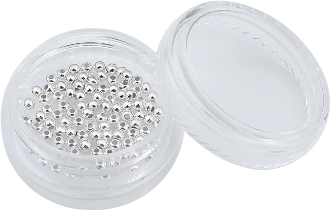 925 Sterling Silver Round Beads 2mm 100pcs for Jewelry Making Findings