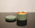 Candle Tins with Lids, 3 Wicks Candle Jars 14oz/420ml Candle Containers 12 Pack Seamless Bulk Candle Containers for Candle Making Supplies Wholesale Empty Candle Jars - Mint