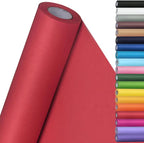 SMART&CASUAL 15" x 450" (37.5') Kraft Paper Roll for Art Craft Supplies Gift Wrapping Moving Packing Kids Painting Drawing Paint Easel Poster Chart Paper (Red, 15" W x 450" L (37.5'))