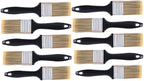 10 Pieces 2 Inch Paint Brush,Flat Paint Brushes Professional Paint Tools with Treated Plastic Handle for DIY Paint,Furniture,Fences,Deck,and Wall Trim