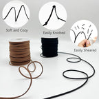 Leather String, Faux Leather Cord, Flat Suede Leather Lace for Necklaces, Bracelets, Jewelry Making, Tassels, Dream Catchers and Art Crafts