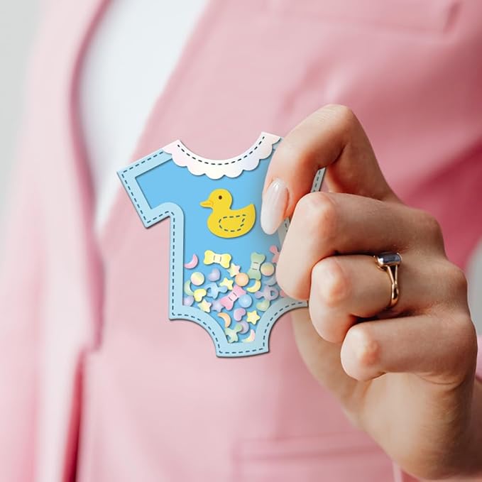 GLOBLELAND Infant Cloth Shaker Cutting Dies for Card Making Duck Shaker Cut Die for DIY Scrapbooking Journal Embossing Paper Craft Decor