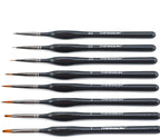 Transon Fine Detail Art Paint Brush Set 8pcs with Triangular Handle for Miniatures Model Craft Face Painting Suitable for Acrylic Gouache Watercolor Oil