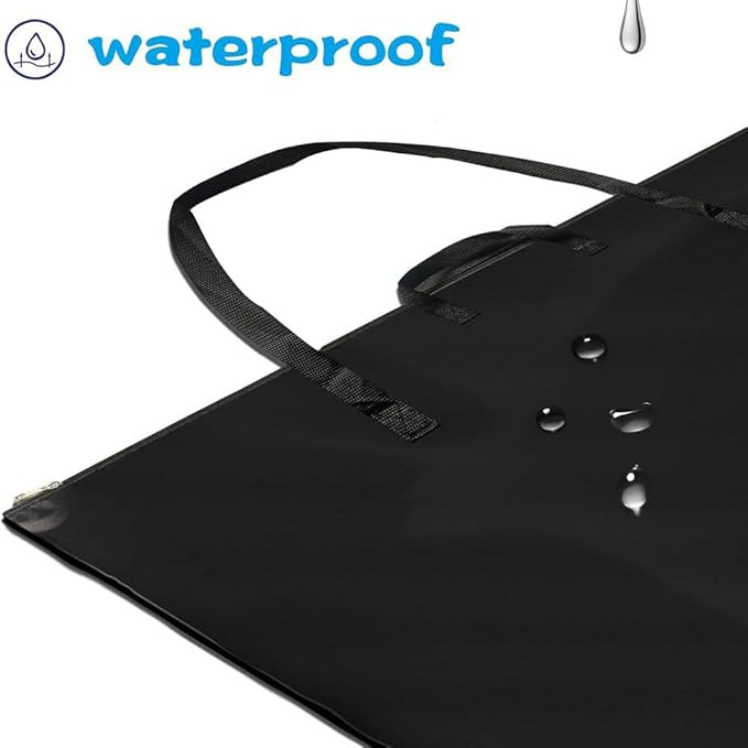 Art Portfolio Bag, 26 x 38 Inch Art Portfolio Cas, Black Carrying Storage Case for Poster, Sketching, and Drawing (Black)