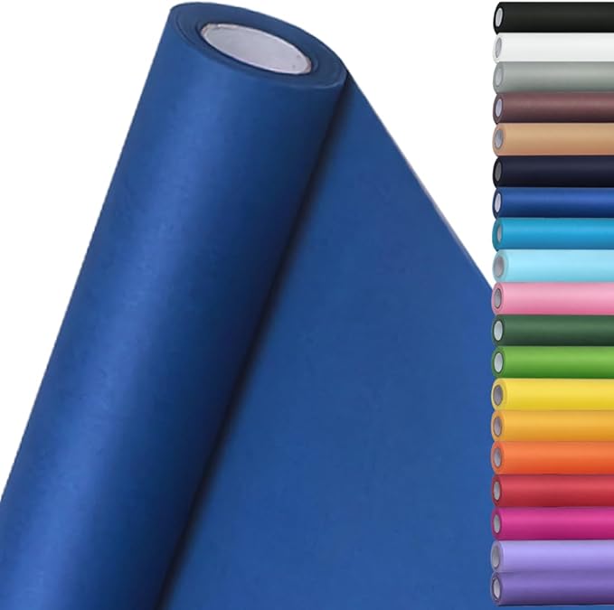 SMART&CASUAL 15" x 450" (37.5') Kraft Paper Roll for Art Craft Supplies Gift Wrapping Moving Packing Kids Painting Drawing Paint Easel Poster Chart Paper (Blue, 15" W x 450" L (37.5'))