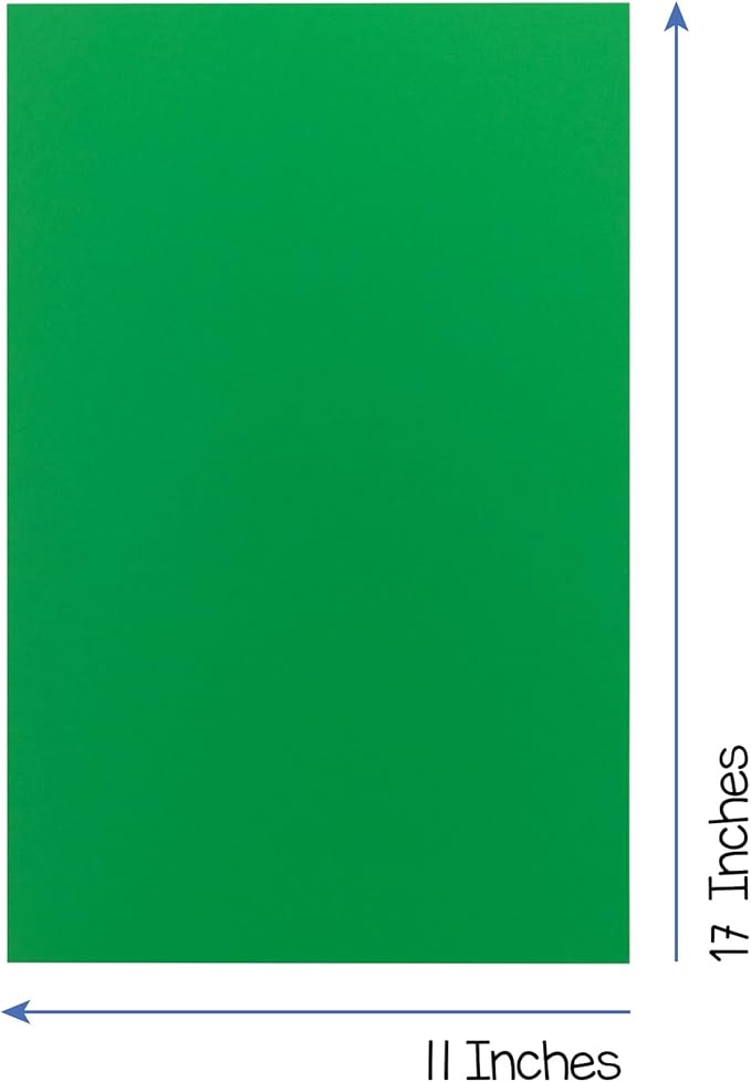 Hygloss Bright Colored Cardstock - 11x17-Inch, 12 Assorted Colors, 48 Sheets, 65 lb/ 176 gsm, Fade-Resistant, Acid-Free Color Card Stock Paper