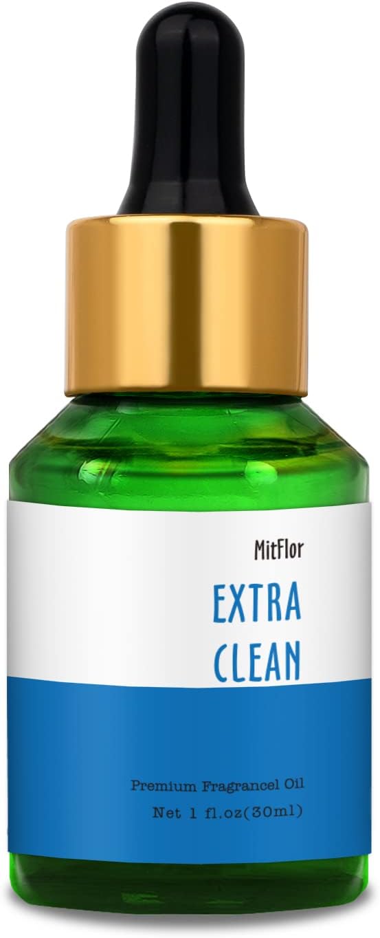 Extra Clean Fragrance Oil, MitFlor Single Scented Oil, Large Size Premium Grade Fragrance Oil for Soap & Candle Making, Aromatherapy Oil, Fresh Scent for Home Fragrance, 30ml