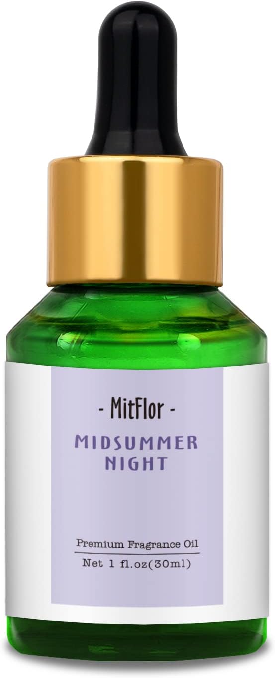 Midsummer Night Fragrance Oil, MitFlor Single Scented Oil, Large Size Premium Grade Fragrance Oil for Soap & Candle Making, Summer Aromatherapy Essential Oil, Home Fragrance, 30ml
