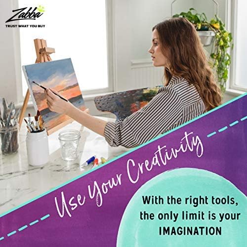 Crafts 4 All Acrylic Paint Brushes - Pack of 12 Professional, Wide and Fine Tip, Nylon Hair Artist Paintbrushes - Paintbrush Bulk Set for Watercolor, Canvas, Craft, Detail & Oil Painting