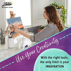 Crafts 4 All Acrylic Paint Brushes - Pack of 12 Professional, Wide and Fine Tip, Nylon Hair Artist Paintbrushes - Paintbrush Bulk Set for Watercolor, Canvas, Craft, Detail & Oil Painting