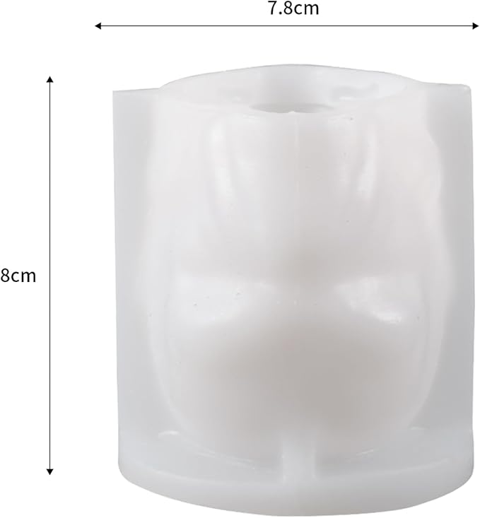 Skull Head Candle Mold - Resin Casting Silicone Molds for Home Decor & Candle Making Wave Spiral Mold