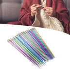 10 Pairs Knitting Needles Set Single Pointed Straight Sweater Knitting Needles Aluminum Knitting Needles in Various Sizes