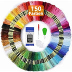 Maxee Embroidery Thread, 150 Colors Per Pack Embroidery Floss,8m Cross Stitch Threads,Friendship Bracelets Floss, Crafts Floss Rainbow Color with Free Embroidery Needles, Floss Bobbins