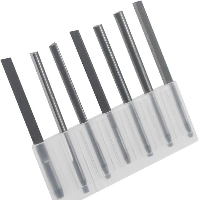 Luo ke 7 Pcs Tungsten Steel Carving Graver Knife, Jewelry Engraver Tools Engraving Cutting Bits for Pneumatic Impact Engraving Machine Jewelry Tool