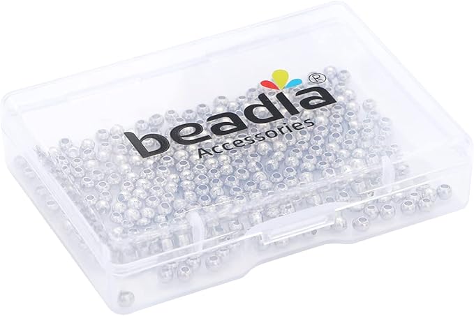 Platinum Plated Round Spacer Beads 3mm 300pcs for Jewelry Making Findings Non Tarnish