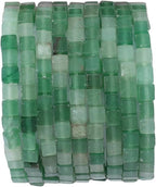 Natural Green Aventurine Square Stone Beads 4x4mm 85pcs Cube Loose Semi Gemstone Beads for Jewelry Making Design