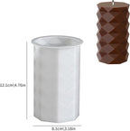 2 Pack Stripe Cylinder Pillar Spiral Candle Resin Mold - Resin Casting Silicone Molds for Home Decor & Candle Making Wave Spiral Mold