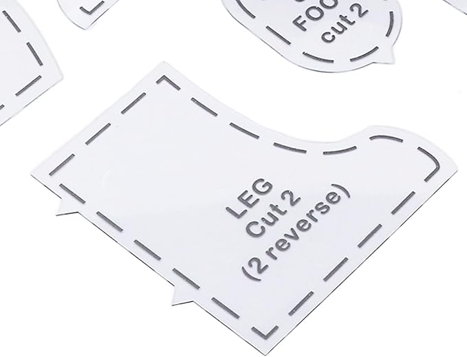 Keenso 10pcs Memory Bear Sewing Patterns Template,Bear Sewing Template Set for Sewing (L 15inch)