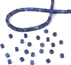 Natural Lapis Lazuli Square Stone Beads 4x4mm 85pcs Cube Loose Semi Gemstone Beads for Jewelry Making Design