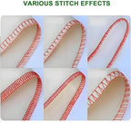 Heavy Duty Serger Sewing Machine, Metal Overlock & Coverstitch, Versatile Leather Overlocker for Fabrics, Handheld and Durable, Ideal for Professional Sewing - Blue