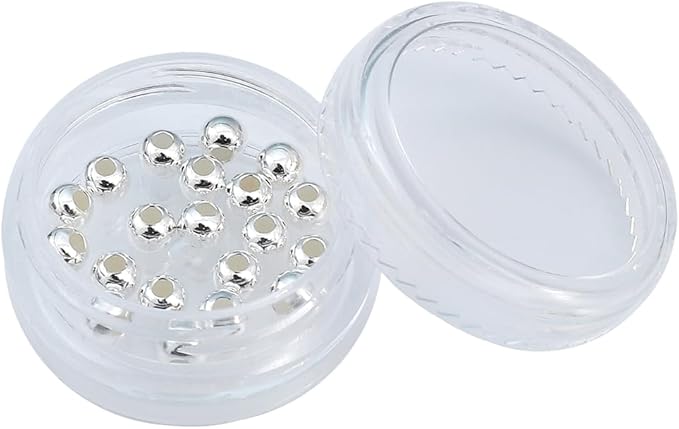 925 Sterling Silver Round Beads 4mm 20pcs for Jewelry Making Findings