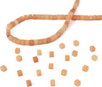 Natural Red Aventurine Square Stone Beads 4x4mm 85pcs Cube Loose Semi Gemstone Beads for Jewelry Making Design