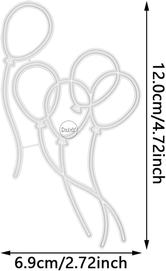 DzIxY 5 Balloons Metal Cutting Dies for Card Making Kit Embossing Paper Die Cuts Set Scrapbook Stencils Supplies Machine Templates