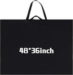 Abbylike 48 x 36 Inch Art Portfolio Bag Large Size Art Supply Bag with Nylon Shoulder Waterproof Poster Board Painting Drawing Sketch Storage Carrying Case for Christmas Artwork Gift(Black,1 Pcs)