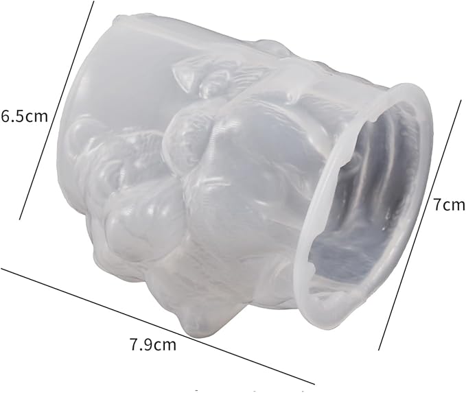 Bear Cylinder Animal Resin Casting Silicone Mold for Home Decor & Candle Making Wave Spiral Mold